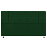 Cabeceira Estofada Damares 195 cm King Size Com Botonê Suede Verde - Amarena Móveis