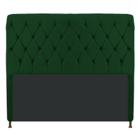 Cabeceira Estofada Cristal 195 cm King Size Com Capitonê Suede Verde - Amarena Móveis