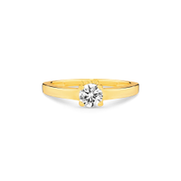 Anel Solitário Forever em Ouro Amarelo 18k com Diamante 0,40 ct