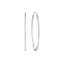 Argola Redonda em Ouro Branco 18k, 18mm