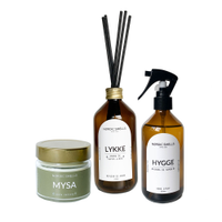 Kit Combo Aromatizador, Vela Aromática e Difusor de Ambiente Aromas de Bambu, Aroma Marinho e Capim-limão