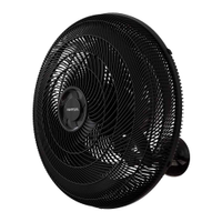 Ventilador de Parede Ventisol 50cm New | Controle de Velocidades, 3 Pás, Preto