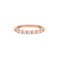 Meia Aliança Eternity em Ouro Rosé 18k com Diamantes