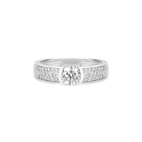 Anel Solitário Forever em Ouro Branco 18k com Diamante 0,50 ct