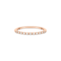 Meia Aliança Eternity em Ouro Rosé 18k com Diamantes