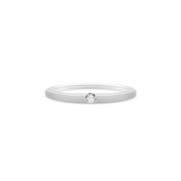 Anel Solitário Promise em Ouro Branco 18k com Diamantes 0,21 ct