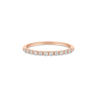 Meia Aliança Eternity em Ouro Rosé 18k com Diamantes