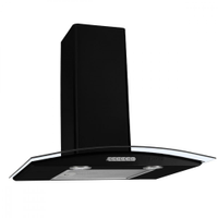 Coifa de Parede Fogatti Slim 60cm Vidro Curvo Preto - 220V