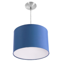 Lustre Cupula Pendente Dome 30x20cm Magnífico Azul