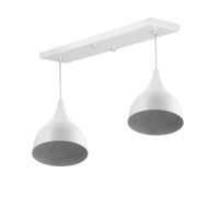 Lustre Pendente Gota Duplo Base Retangular Branco