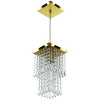 Pendente De Cristal Acrilico Spark Dourado Maravilhoso