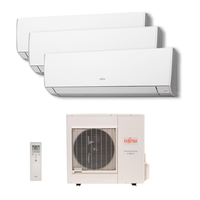 Ar Condicionado Multi Tri Split Inverter Fujitsu 23.000 Btus (3x Evap 9.000) Quente/Frio 220V Monofásico