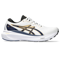 Tênis ASICS GEL-Kayano 30 Anniversary - Feminino - Branco com Azul Marinho e Dourado