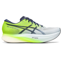 Tênis ASICS Metaspeed Edge+ - Unissex - Amarelo, Cinza e Azul Marinho