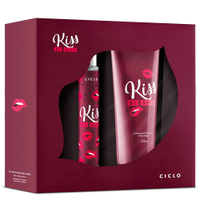 Kit kiss you more deo colônia 30ml hidratante corporal único