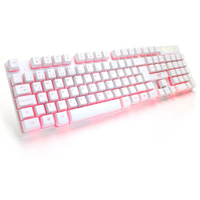 Teclado Gamer Vinik Hydra, USB, ABNT2, Branco, LED Vermelho - GTH110BV