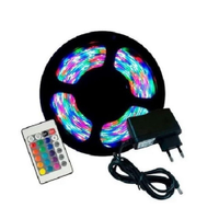 Fita Led 5m Ultra Rgb 3528 Prova D`agua + Controle + Fonte