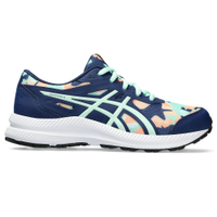 Tênis ASICS Contend 8 GS - Infantil - Azul Marinho com Verde e Laranja