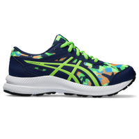 Tênis ASICS Contend 8 GS - Infantil - Azul Marinho com Verde e Laranja