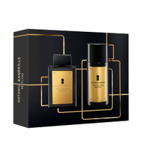 Kit perfume banderas golden secret 100ml vp e deo 150 único