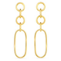 Brinco Argola Design em Ouro Amarelo 18k