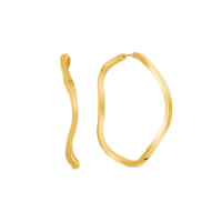 Brinco Argola Design em Ouro Amarelo 18k