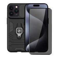 Kit Capa case capinha Defender e Pelicula Defender Pro Privacidade para iPhone 15 Pro - Gs