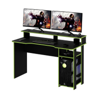 Mesa Gamer Multimoveis CR25050 Preta/Verde