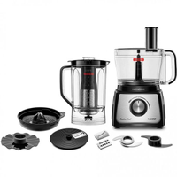 Multiprocessador de Alimentos Mondial Turbo Chef 9 em 1 MPN-01-BF com 2 Velocidades + Pulsar 1000 W Preto com Inox / 220V