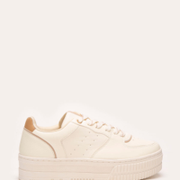 Tênis casual cano baixo plataforma ace off white