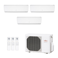 Ar Condicionado Multi Tri Split Inverter Fujitsu 23.000 Btus (3x Evap 9.000) Quente/Frio 220V Monofásico