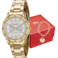 Kit Relógio Mondaine Feminino com Pulseira 99312LPMGDE2K6