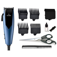 Máquina de Cortar Cabelo GA.MA Italy GM Master 4 Pentes - Preto e Azul - 110v