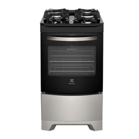 Fogão de Piso Mesa de Vidro 4 Bocas Electrolux 52LSV Prata Bivolt Bivolt