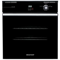 Forno de Embutir a Gás Brastemp 78 Litros BOA84AE com Grill e Timer Touch Preto - 220V