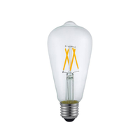 Lâmpada De Led Filamento ST64 Clean Bulbo 4w 2400k