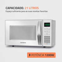 Micro-ondas Mondial MO-01-21-W com Função Tira Odor e Manter Aquecido 21L Branco / 220V